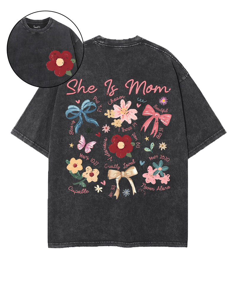 She Is Mom Double Sided Unisex Washed Christian T-shirt Style001 Hoodie, Sweatshirt | CiraTrend.com (Image 1)