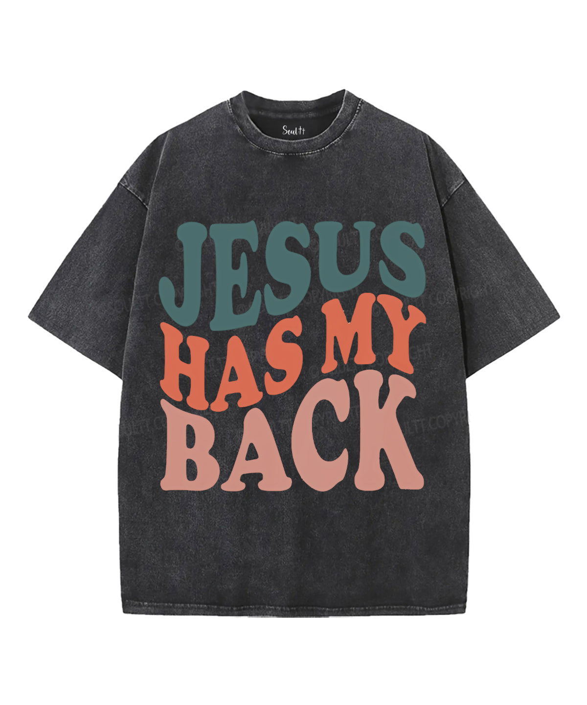 Jesus Has My Back Unisex Washed Christian T-shirt Style001 Hoodie, Sweatshirt | CiraTrend.com (Image 2)
