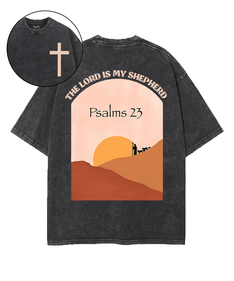 The Lord Is My Shepherd Double Sided Unisex Washed Christian T-shirt Style001 Hoodie, Sweatshirt | CiraTrend.com (Image 1)