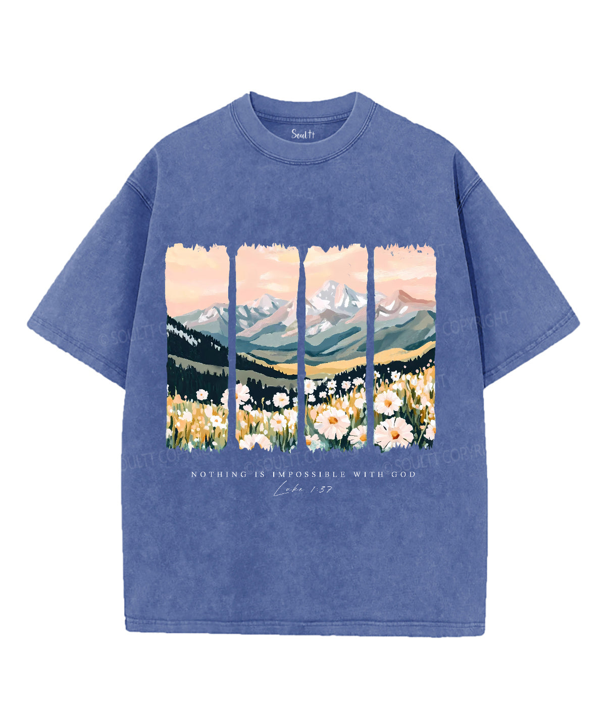 Nothing Is Impossible With God Unisex Washed Christian T-shirt Style001 Hoodie, Sweatshirt | CiraTrend.com (Image 3)