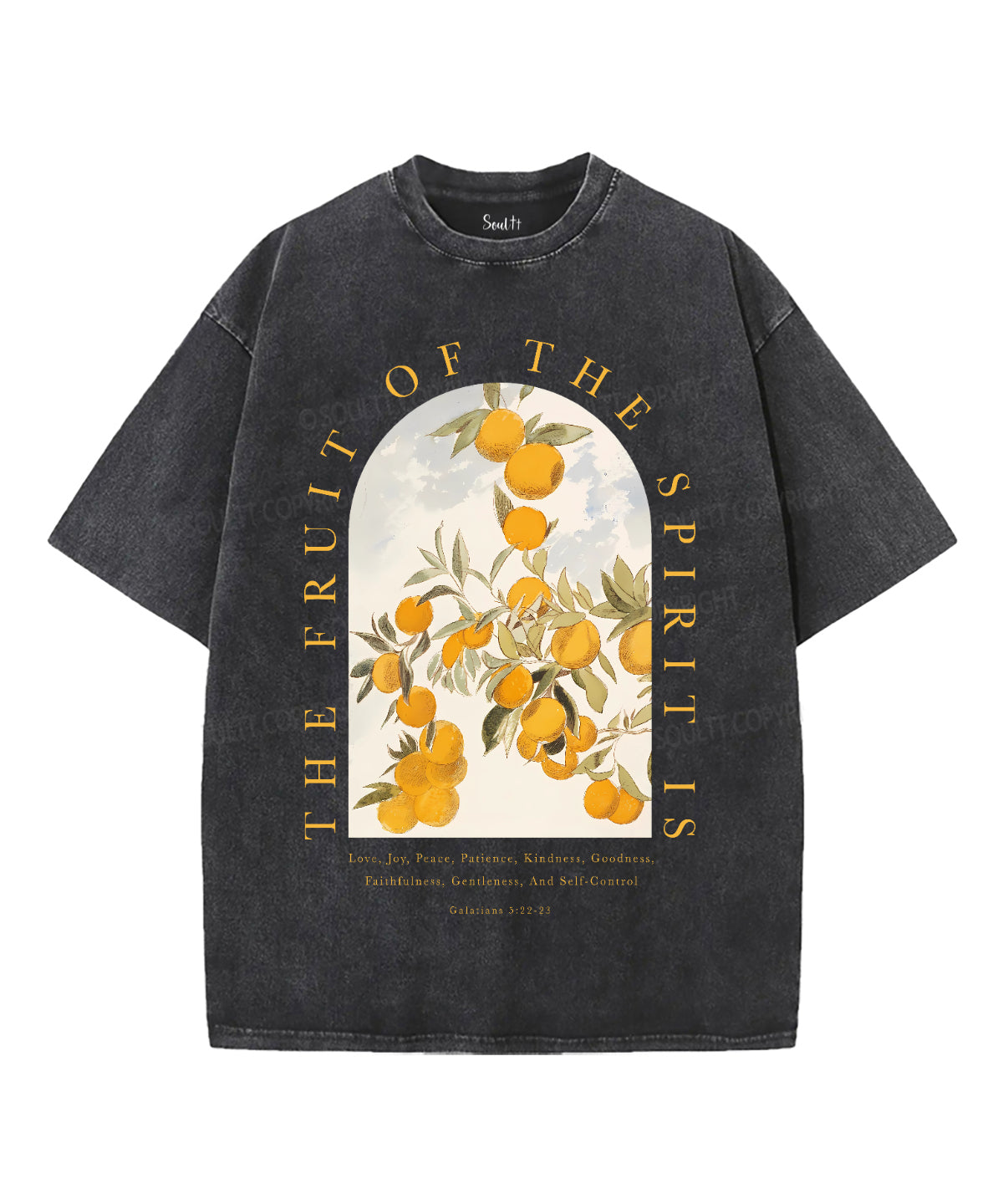 The Fruit Of The Spirit Unisex Washed Christian T-shirt Style001 Hoodie, Sweatshirt | CiraTrend.com (Image 1)