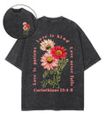 Love Is Patient Double Sided Unisex Washed Christian T-shirt Hoodie, Sweatshirt | CiraTrend.com (Image 1)