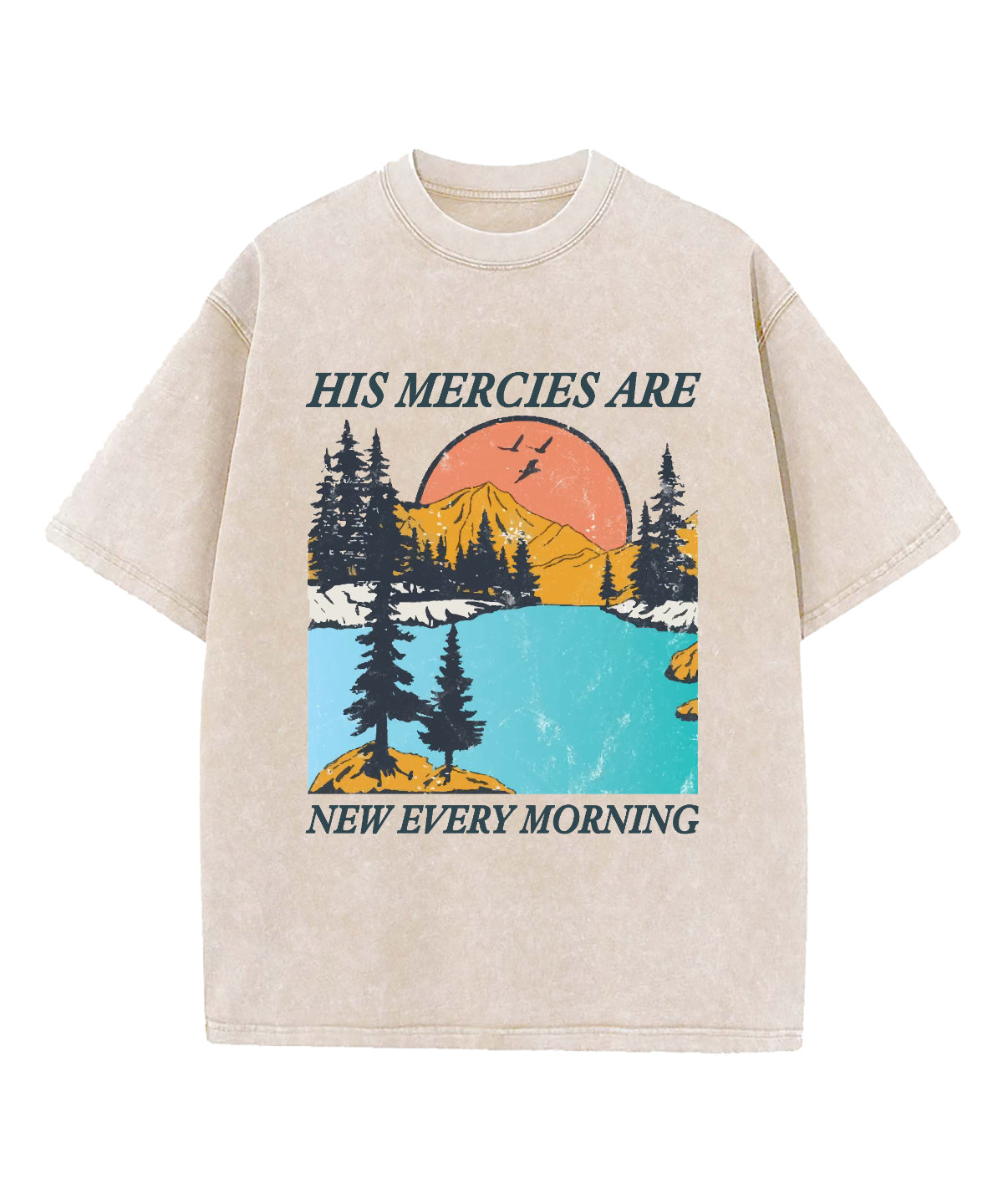 New Every Morning Washed Christian T-shirt Hoodie, Sweatshirt | CiraTrend.com (Image 2)