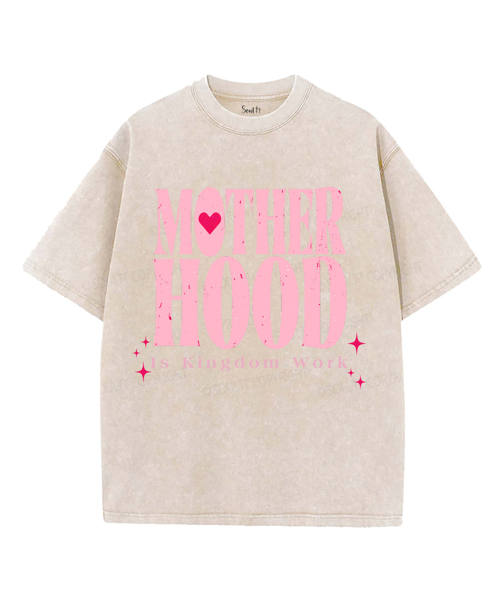 Motherhood Is Kingdom Work Unisex Washed Christian T-shirt Style001 Hoodie, Sweatshirt | CiraTrend.com (Image 4)