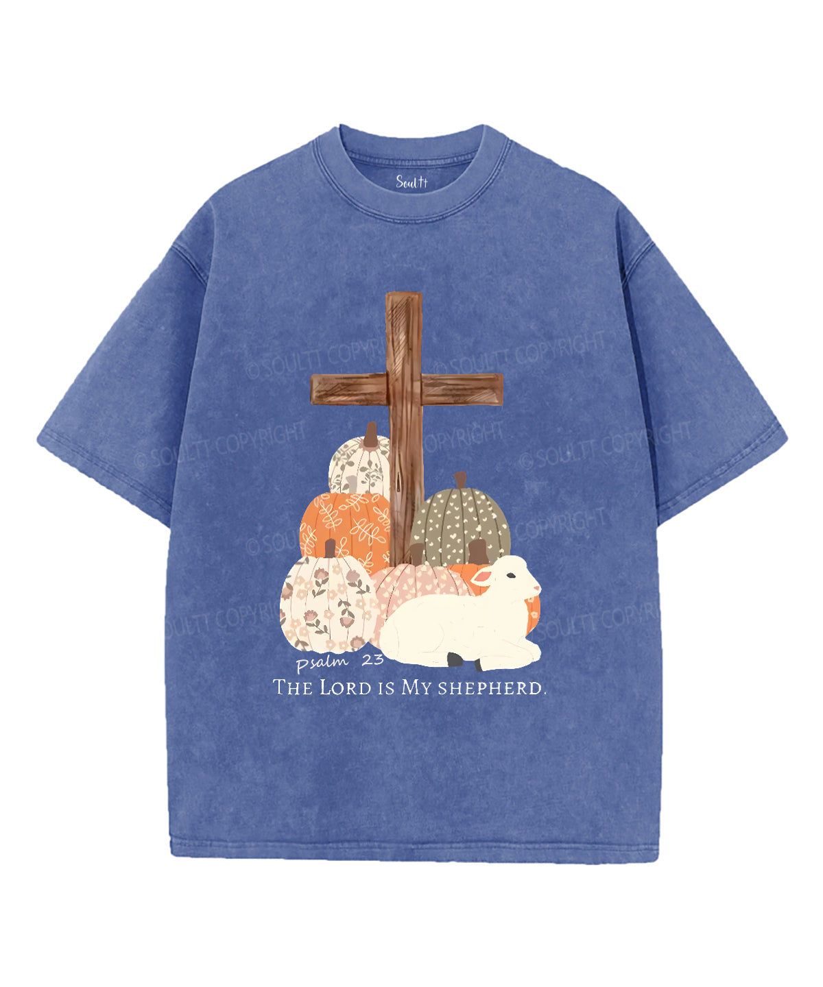 The Lord Is My Shepherd Unisex Washed Christian T-shirt Style005 Hoodie, Sweatshirt | CiraTrend.com (Image 5)