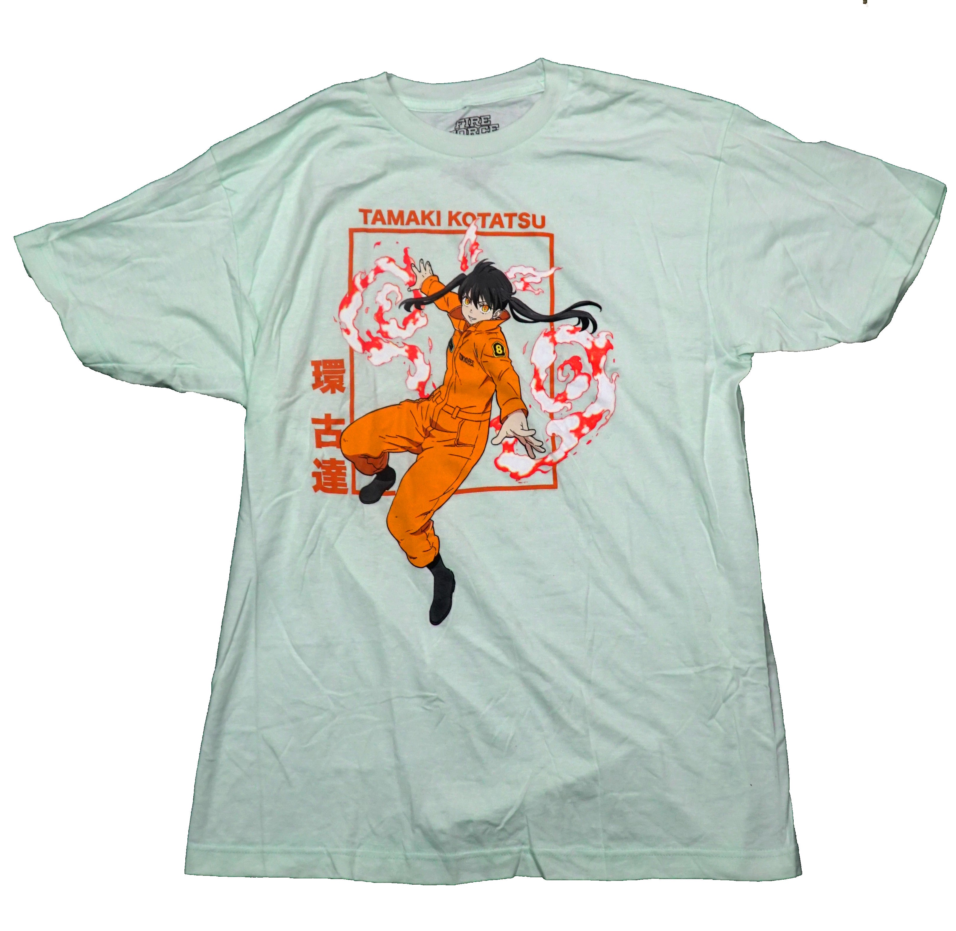 Fire Force Mens T-Shirt -Tamaki Kotatsu Floating In Fire By Kanji Hoodie, Sweatshirt | CiraTrend.com