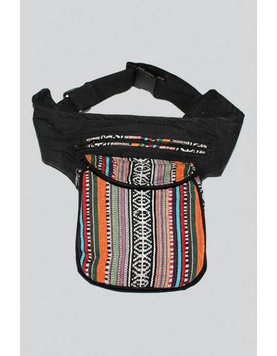 Stripes Cotton Fabric Belt Bag (Code-440)