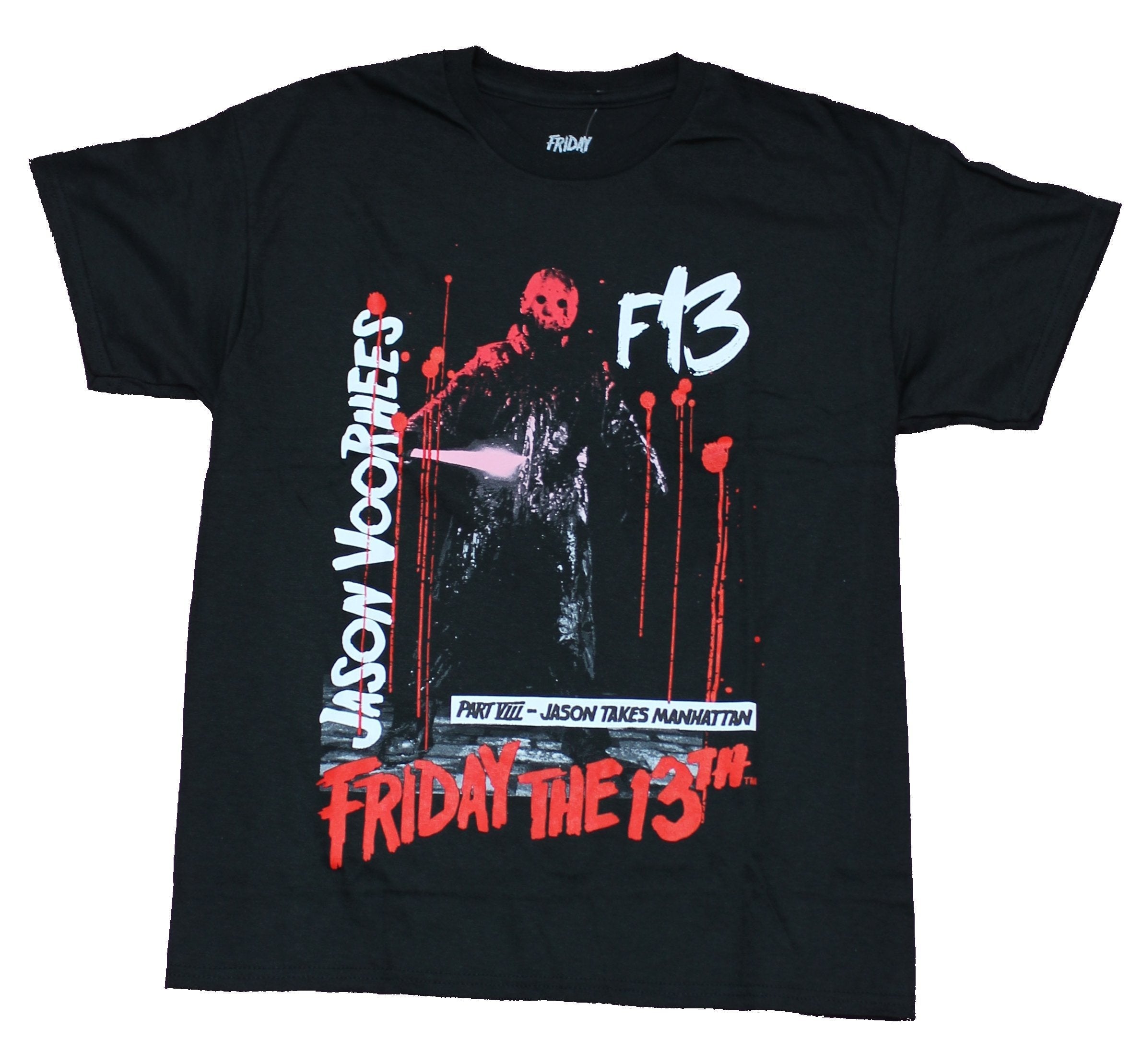 Friday the 13th Mens T-Shirt - Jason Voorhees Blood Drip Take Manhattan Hoodie, Sweatshirt | CiraTrend.com