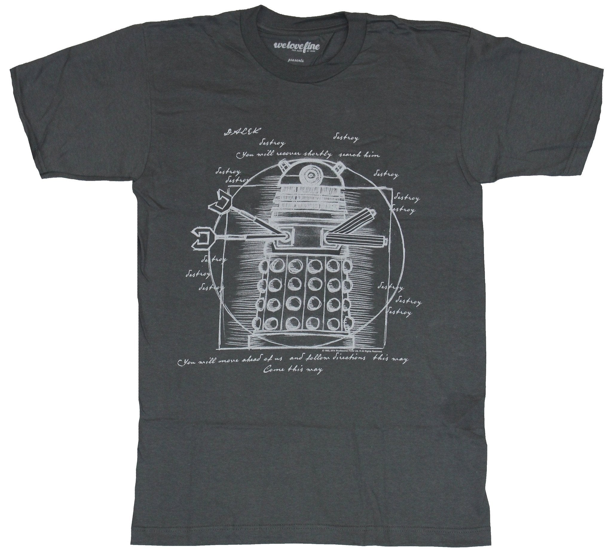 Doctor Who Mens T-Shirt - Vitruvian Styled Circled Dalek Image Hoodie, Sweatshirt | CiraTrend.com