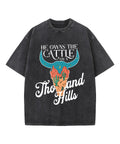 He Owns Cattle Thousand Hills Washed Christian T-Shirts, Hoodie, Sweatshirt