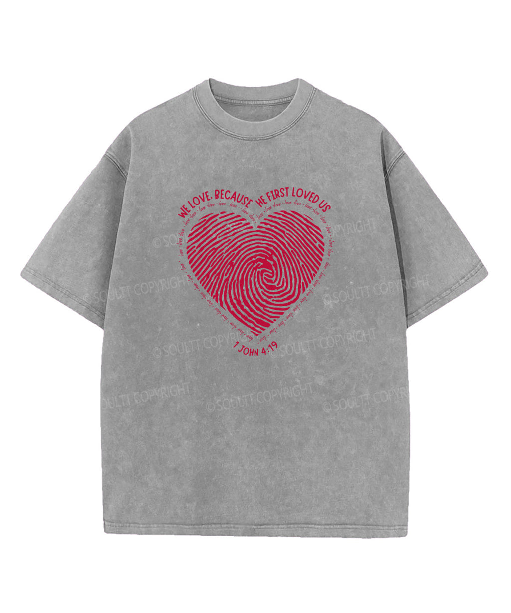 Becuse He First Love Us Washed Christian T-shirt Hoodie, Sweatshirt | CiraTrend.com (Image 4)