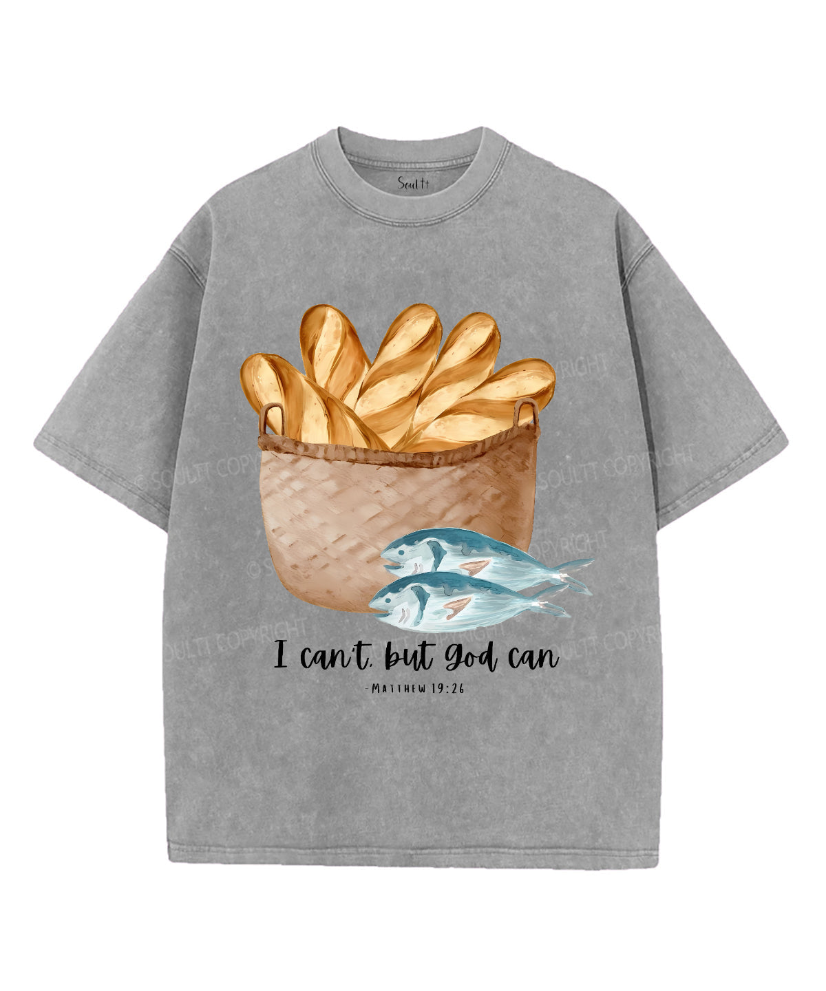I Can't But God Can Unisex Washed Christian T-shirt Hoodie, Sweatshirt | CiraTrend.com (Image 3)