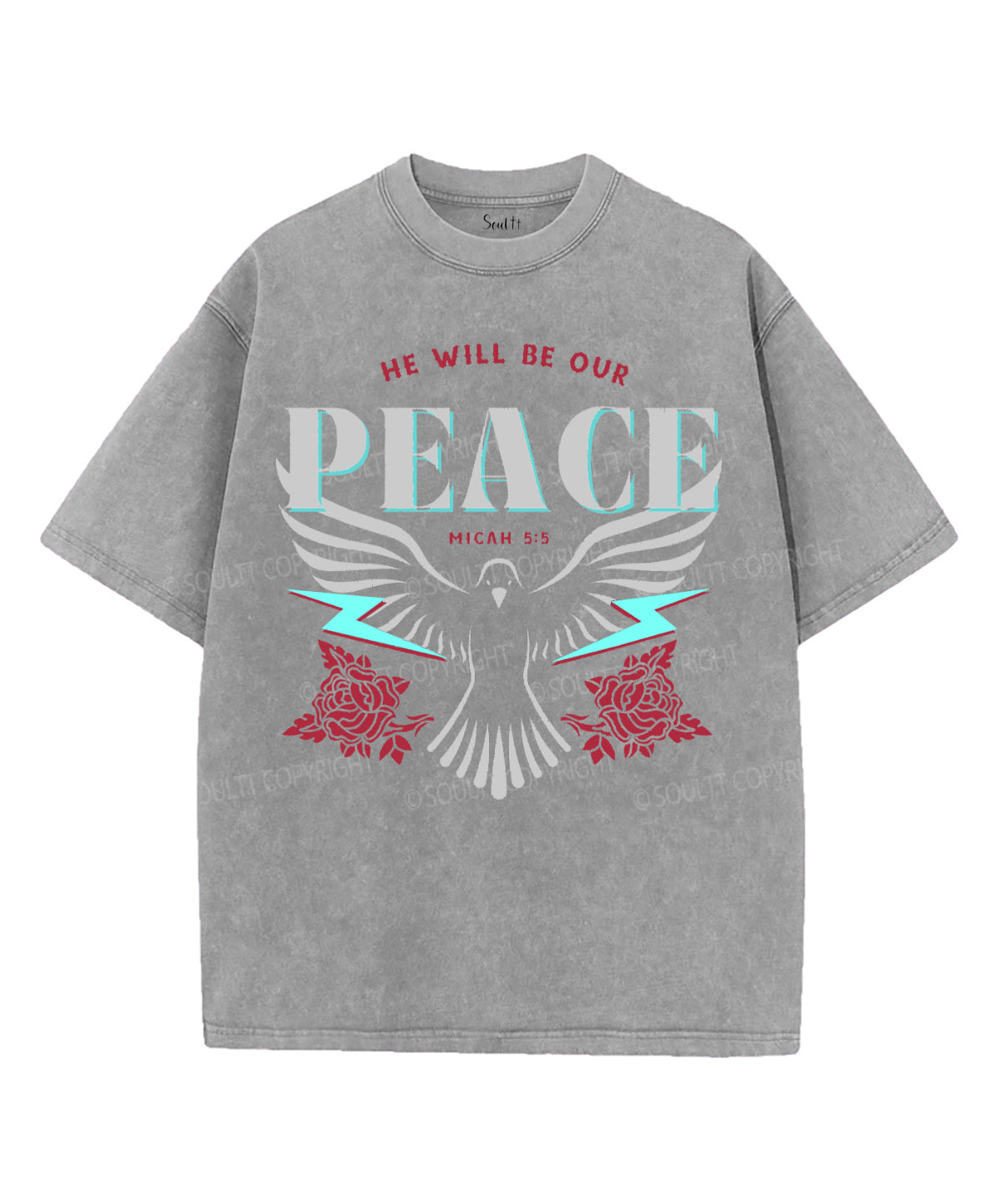 He Will Be Our Peace Washed Christian T-Shirts, Hoodie, Sweatshirt