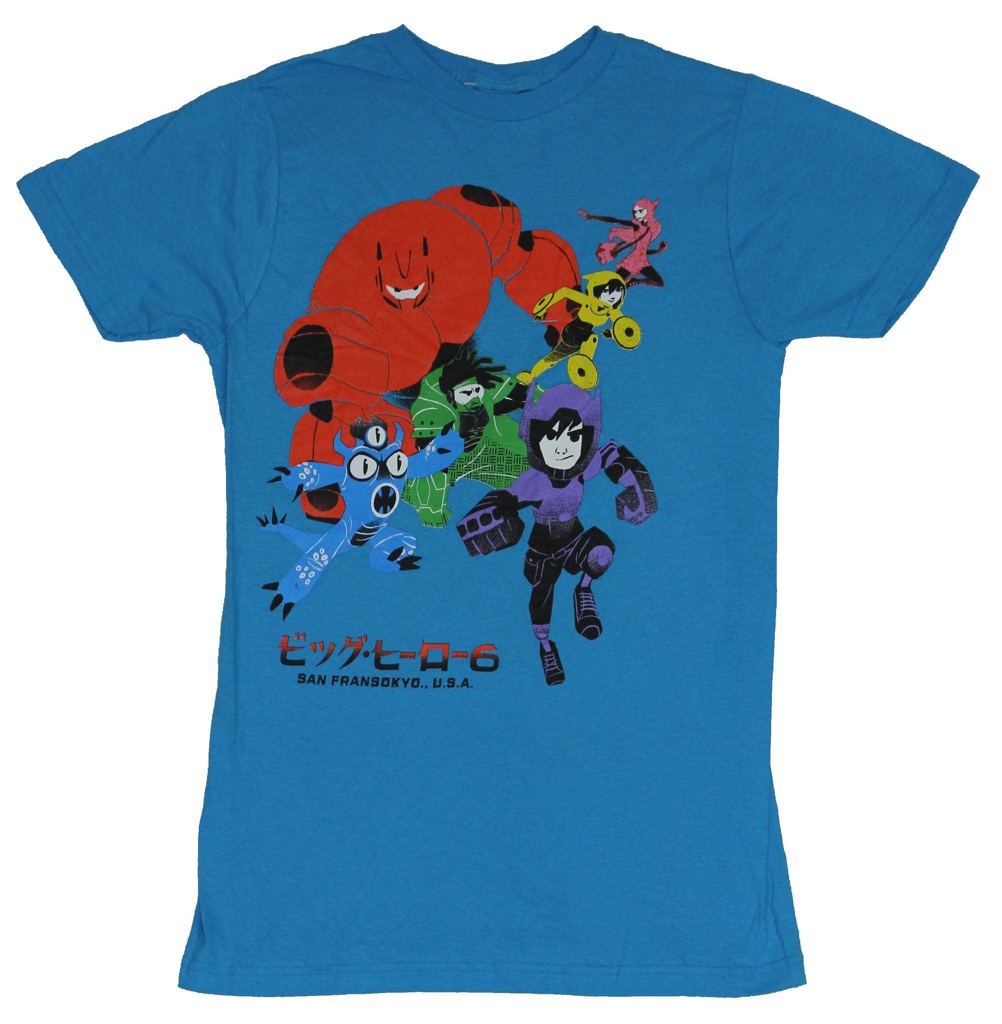 Big Hero Six Simplified Primary Colors Team Image T-Shirts, Hoodie, Sweatshirt