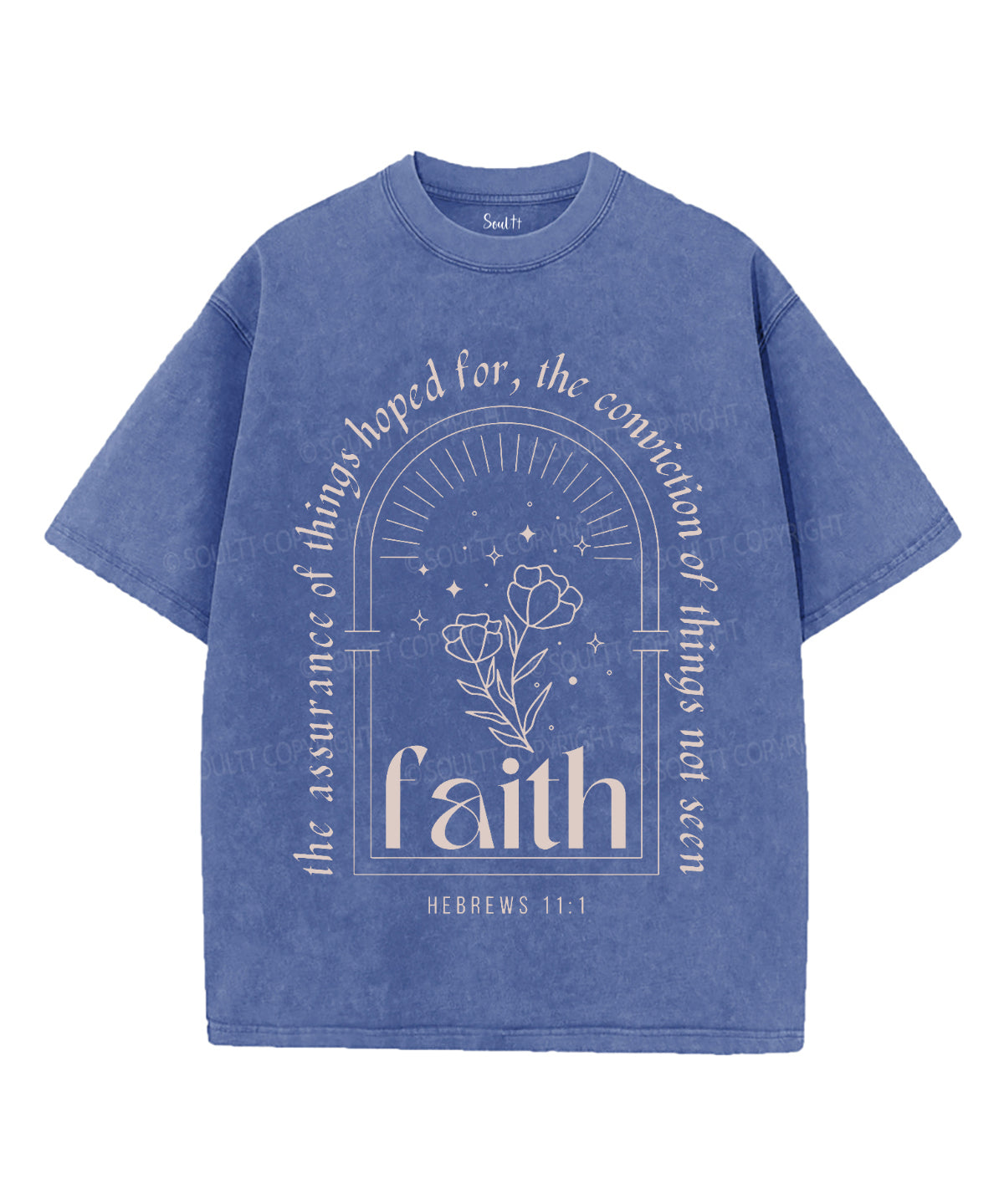 Faith Unisex Washed Christian T-shirt Hoodie, Sweatshirt | CiraTrend.com (Image 4)