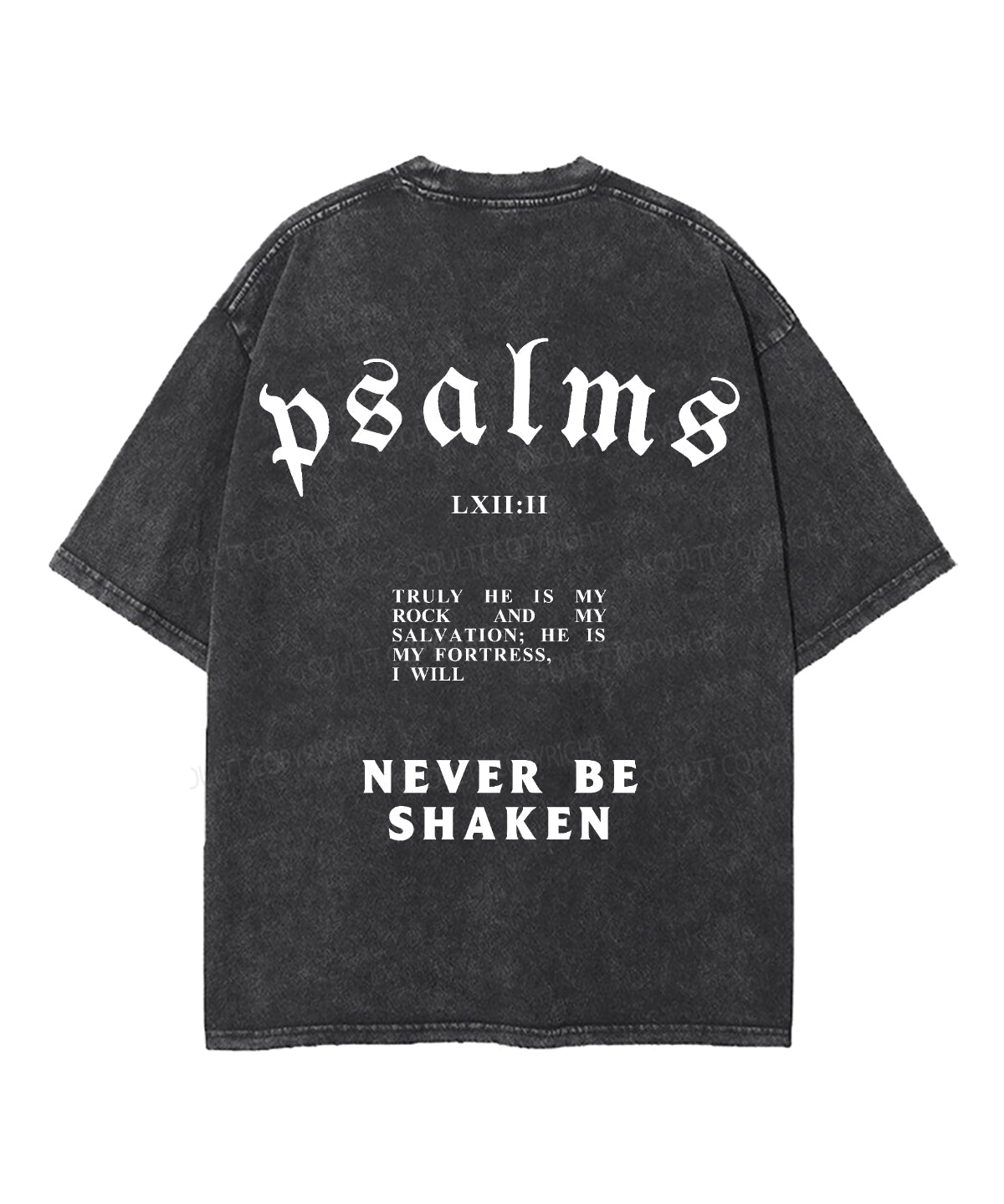 Never Be Shaken Double Sided Unisex Washed Christian T-shirt Hoodie, Sweatshirt | CiraTrend.com (Image 3)