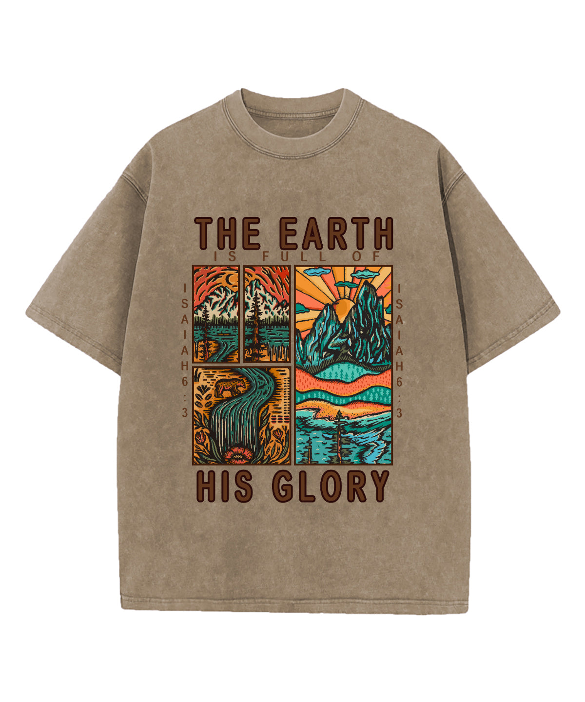 Earth Is Full His Glory Washed Christian Style003 T-Shirts, Hoodie, Sweatshirt