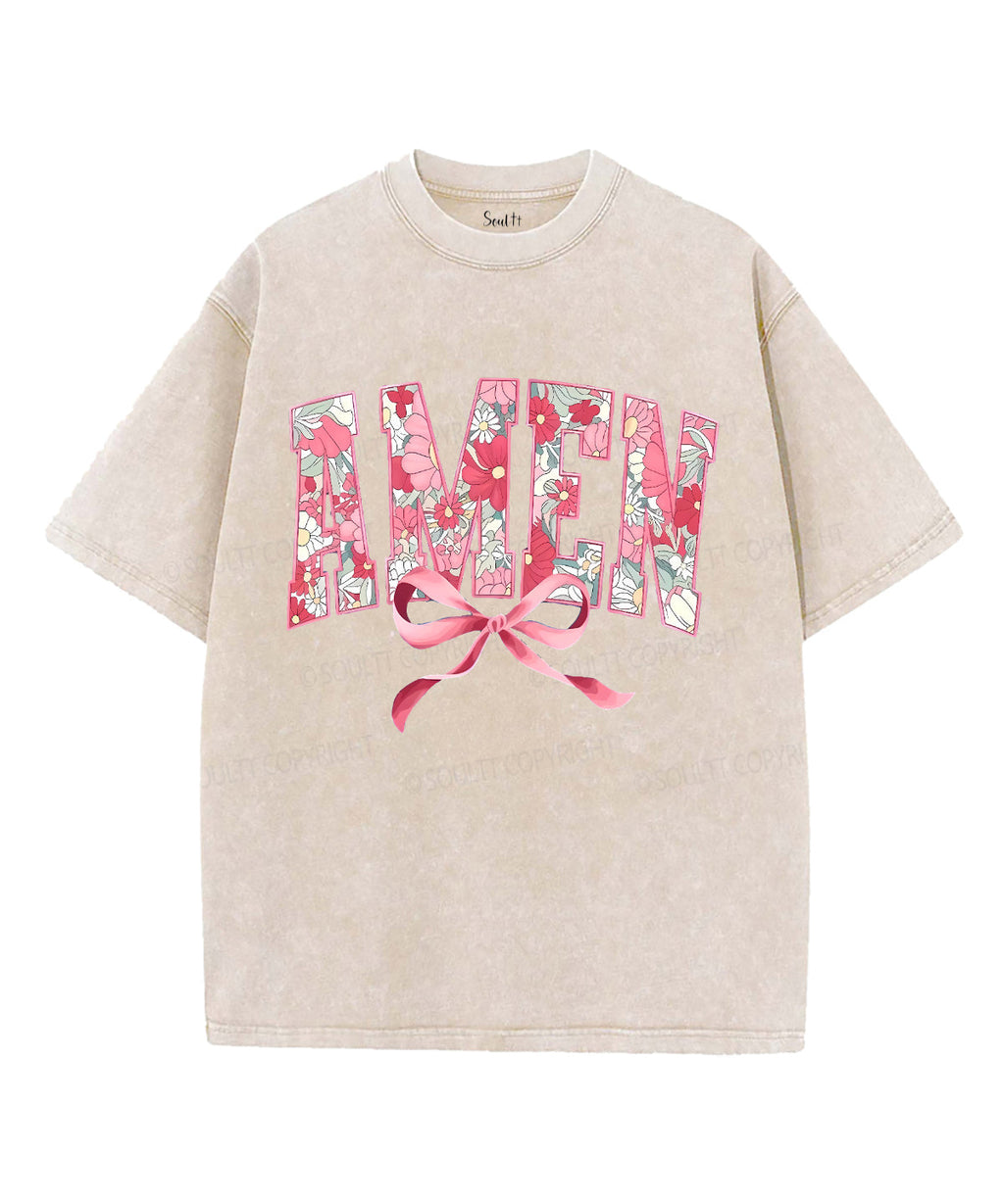 Amen Unisex Washed Christian T-shirt Style001 Hoodie, Sweatshirt | CiraTrend.com (Image 1)