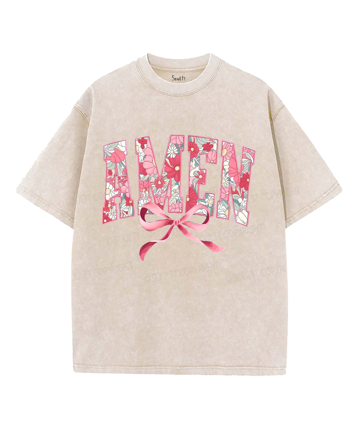 Amen Unisex Washed Christian T-shirt Style001 Hoodie, Sweatshirt | CiraTrend.com (Image 1)