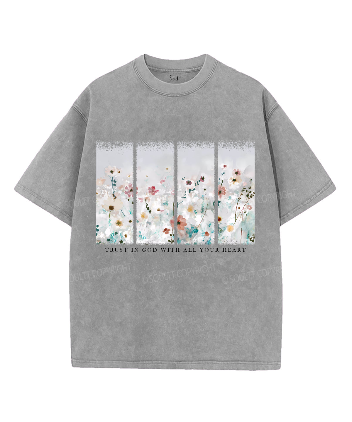 Trust In The God Unisex Washed Christian T-shirt Hoodie, Sweatshirt | CiraTrend.com (Image 3)
