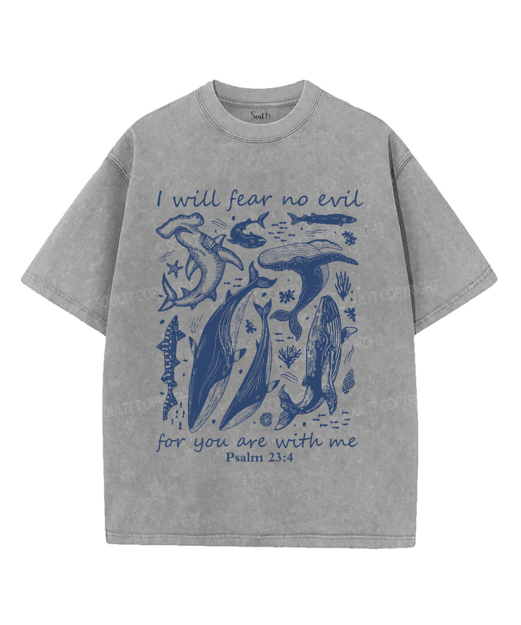 I Will Fear No Evil Washed Christian T-Shirts, Hoodie, Sweatshirt
