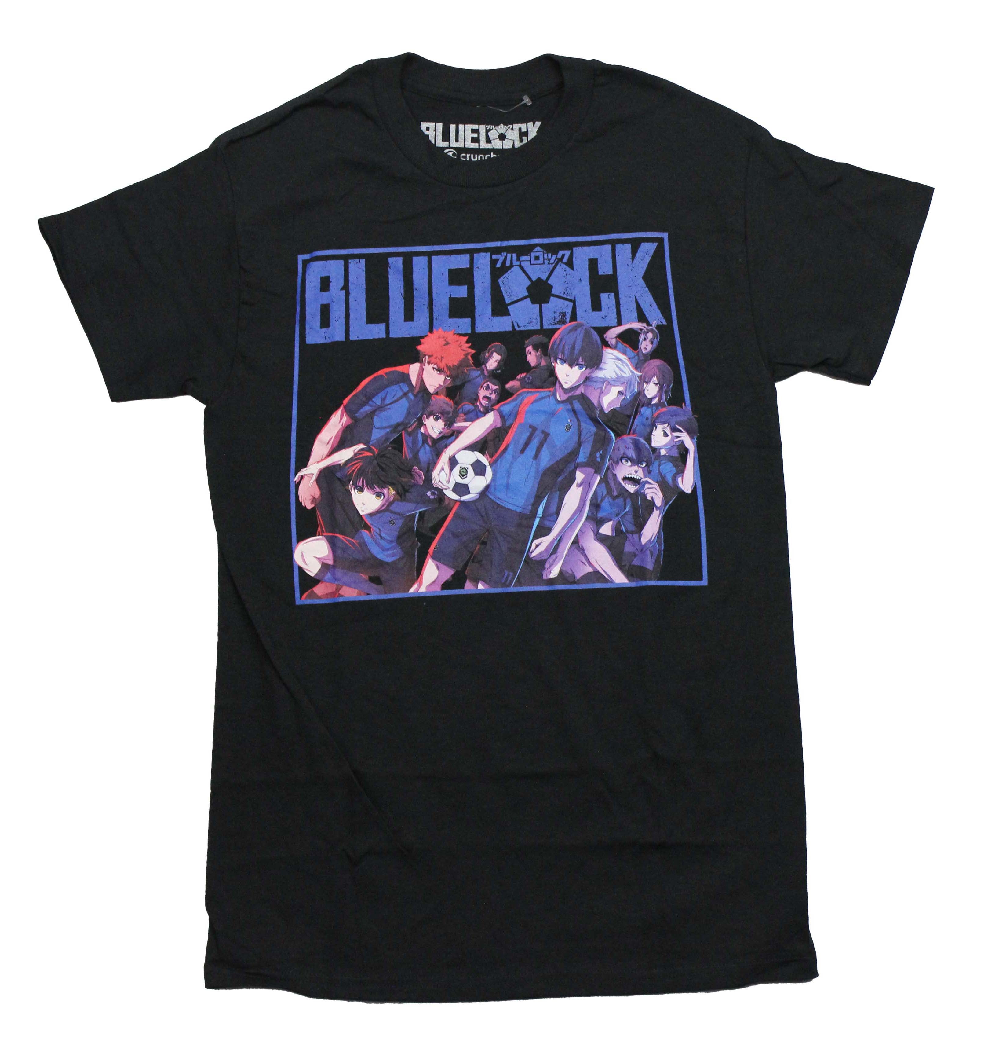 Blue Lock Mens T-Shirt - Blue Boxed Tinted Cast Under Name Hoodie, Sweatshirt | CiraTrend.com