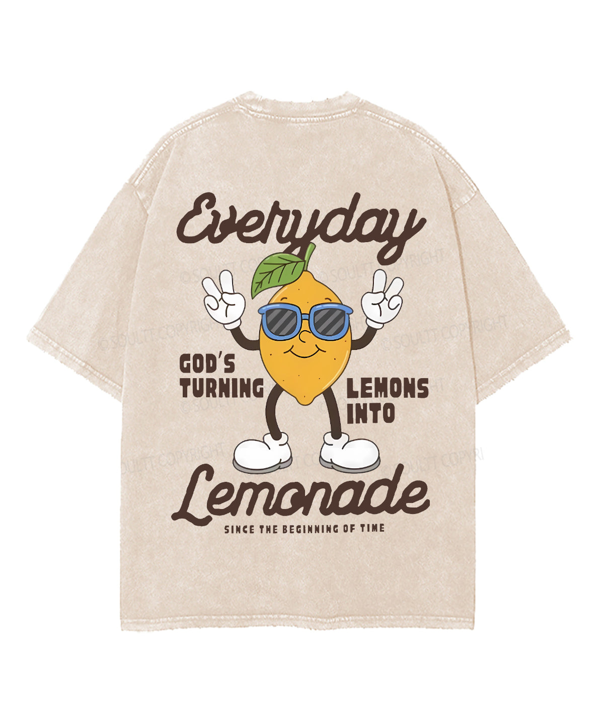 God'S Turning Lemons Double Sided Washed Christian T-Shirts, Hoodie, Sweatshirt
