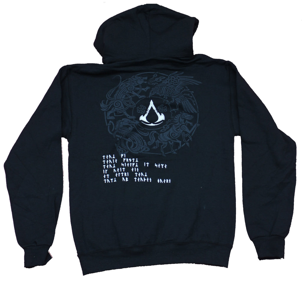Assassin's Creed Valhalla Mens Hoodie  -  Logo Lapel Ornate Creed Back T-Shirts, Sweatshirt | CiraTrend.com (Image 2)