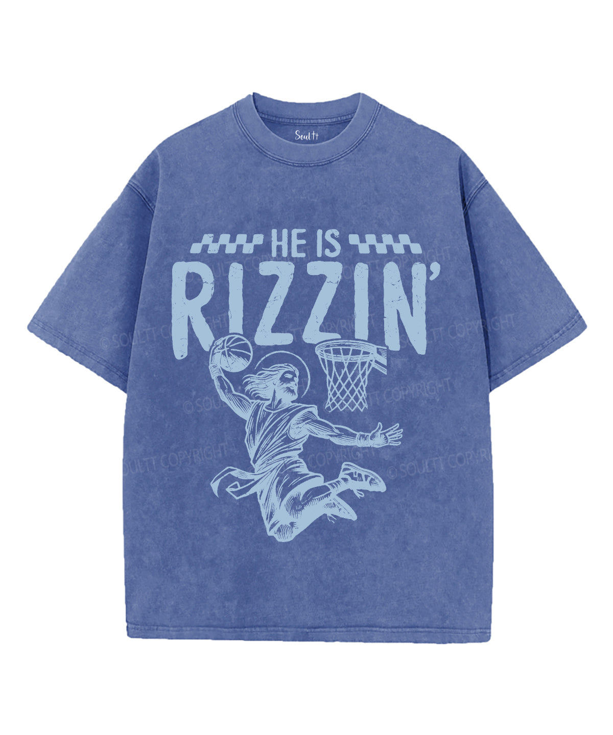 He Is Rizzin' Unisex Washed Christian T-shirt Style004 Hoodie, Sweatshirt | CiraTrend.com (Image 3)
