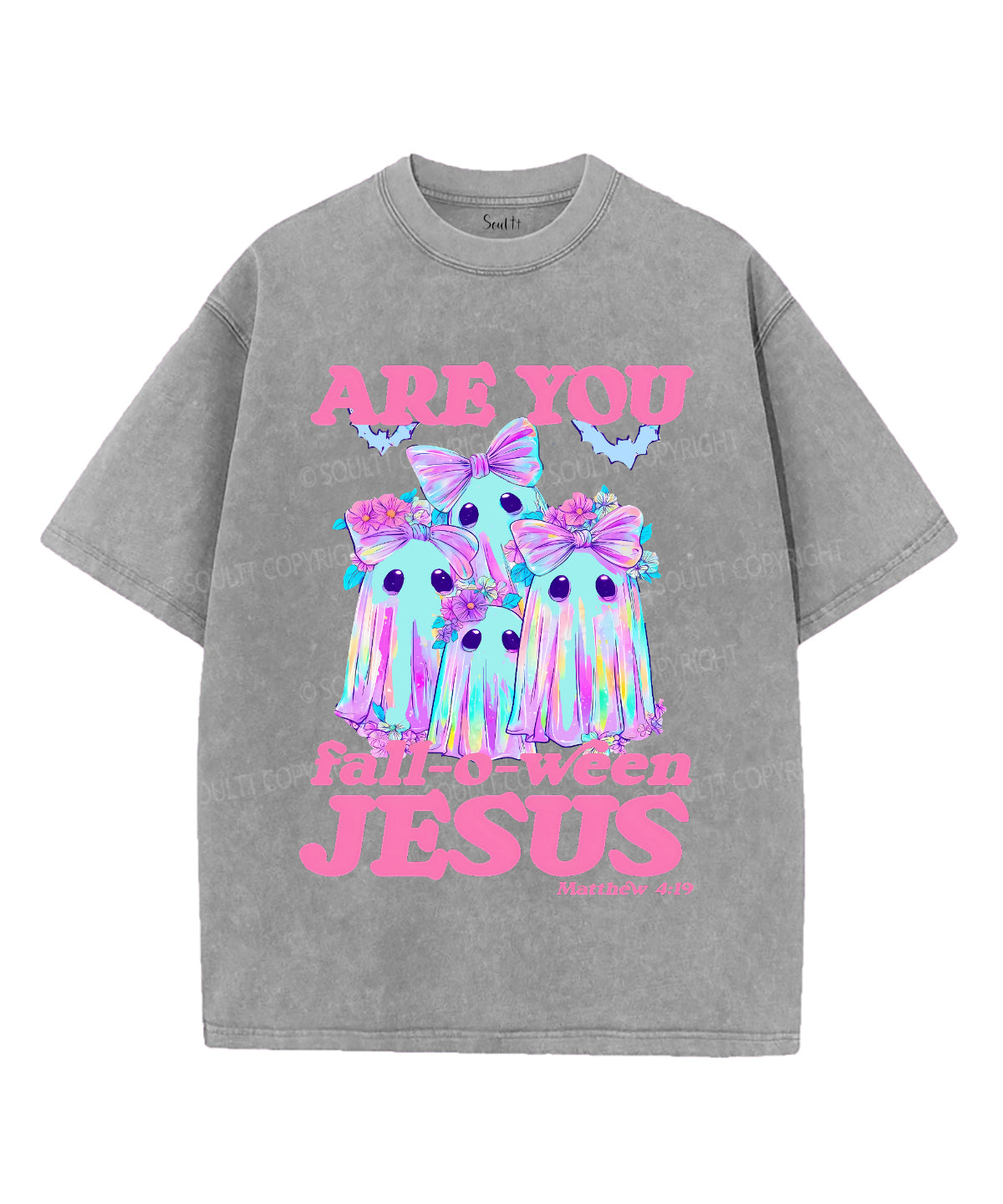 Halloween Ghosts Unisex Washed Christian T-shirt Hoodie, Sweatshirt | CiraTrend.com (Image 5)