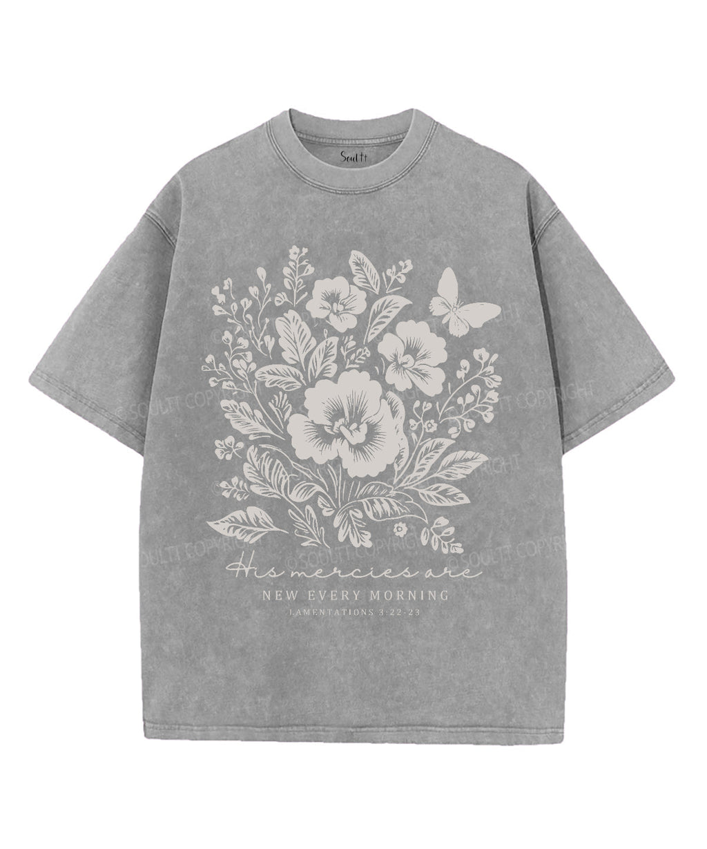 His Mercies Are New Every Morning Washed Christian T-Shirts, Hoodie, Sweatshirt