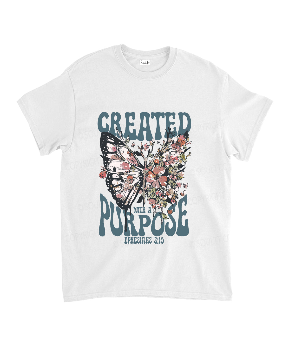 Created With A Purpose Unisex Cotton Christian T-Shirt Hoodie, Sweatshirt | CiraTrend.com (Image 2)