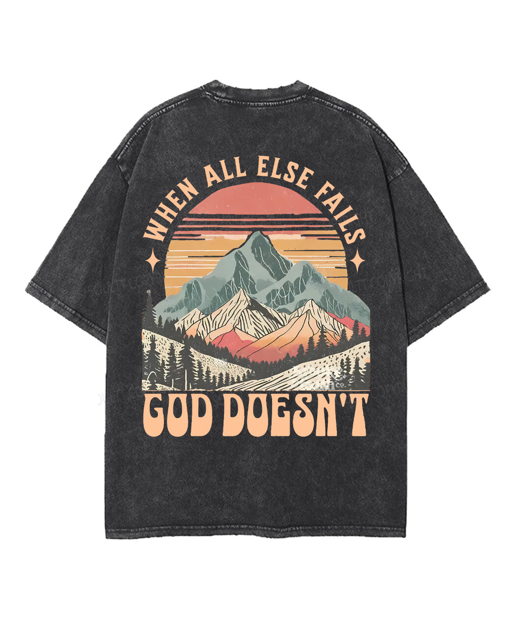 When All Else Fails Double Sided Unisex Washed Christian T-shirt Hoodie, Sweatshirt | CiraTrend.com (Image 2)