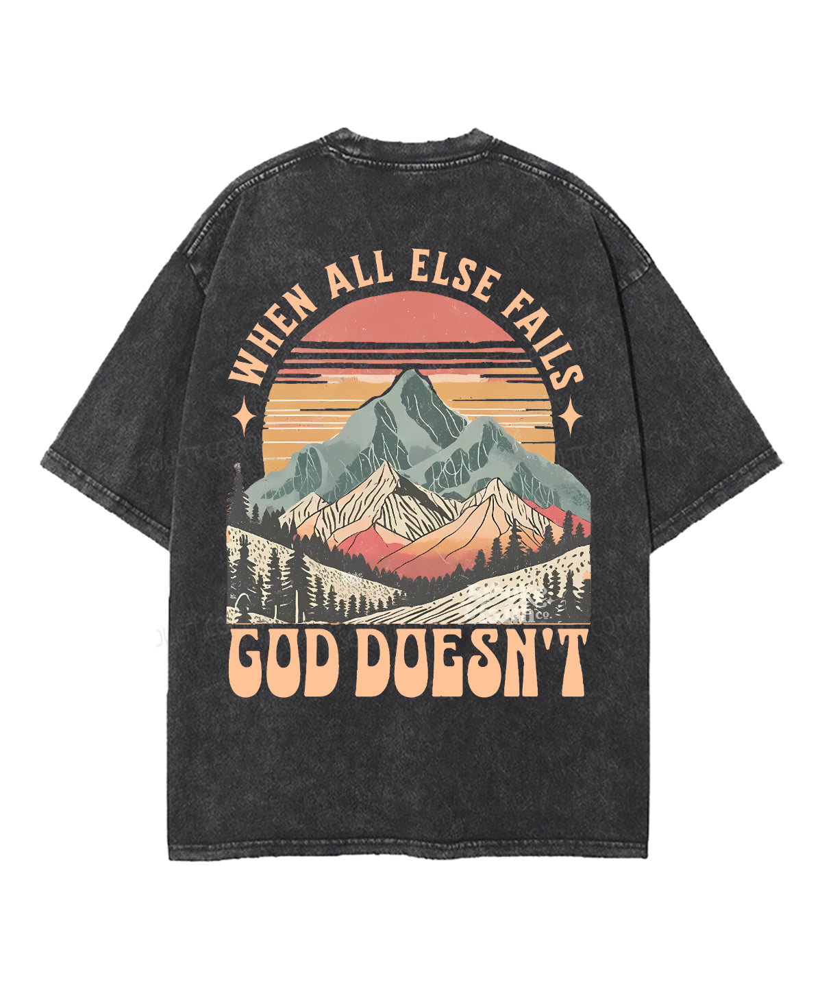When All Else Fails Double Sided Unisex Washed Christian T-shirt Hoodie, Sweatshirt | CiraTrend.com (Image 2)