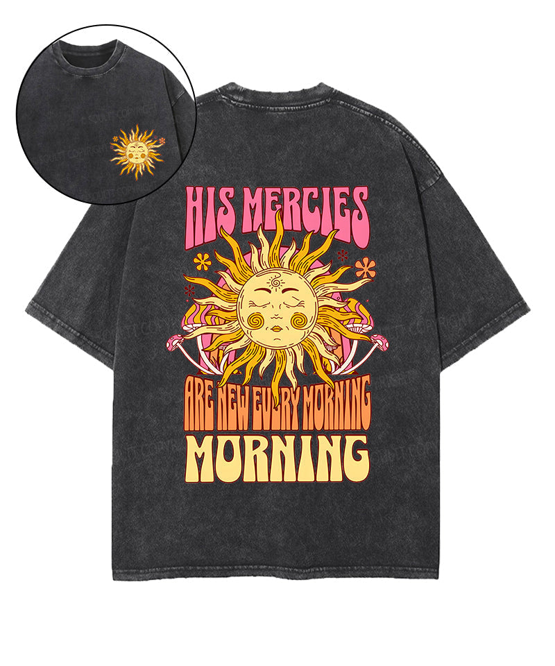 His Mercies Are New Double Sided Unisex Washed Christian T-shirt Style013 Hoodie, Sweatshirt | CiraTrend.com (Image 1)
