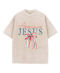 America Needs Jesus Unisex Washed Christian T-shirt Hoodie, Sweatshirt | CiraTrend.com (Image 1)
