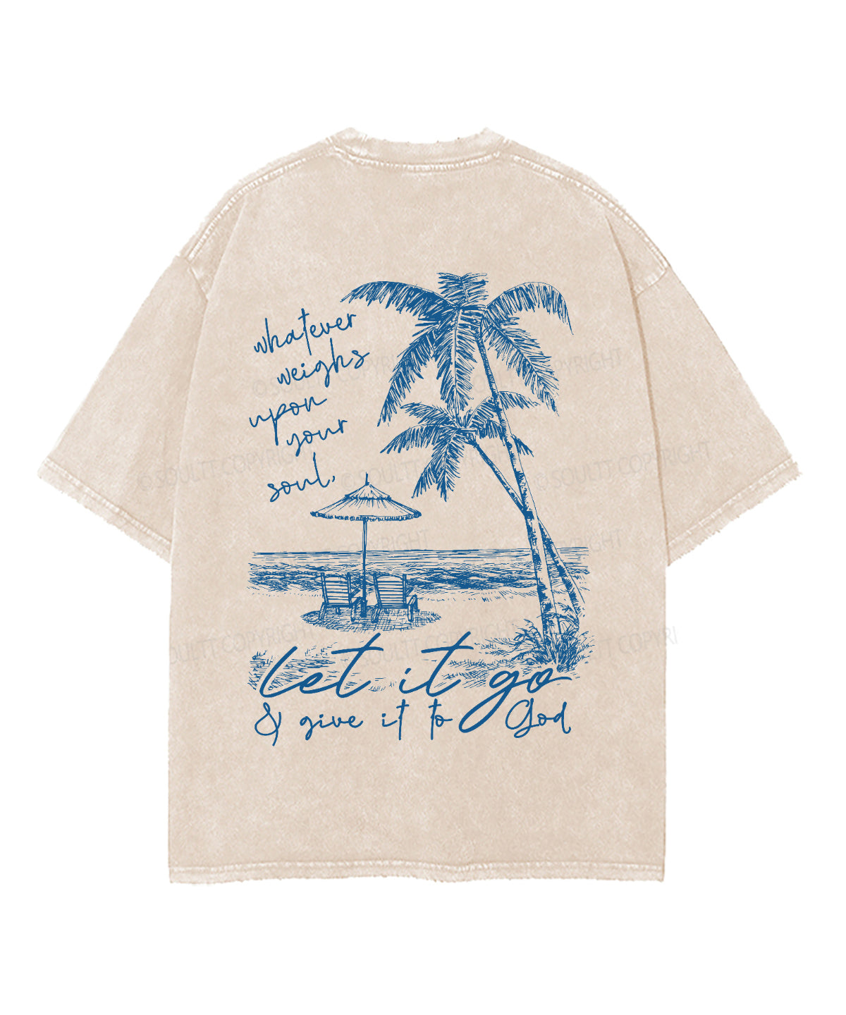 Give It To God Double Sided Unisex Washed Christian T-shirt Hoodie, Sweatshirt | CiraTrend.com (Image 3)