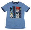 Justice League (DC) Mens Ringer T-Shirt - Big Four Boxed Face Images Hoodie, Sweatshirt | CiraTrend.com