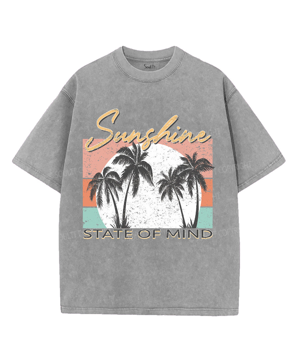 Sunshine State Of MindUnisex Washed Christian T-shirt Hoodie, Sweatshirt | CiraTrend.com (Image 3)