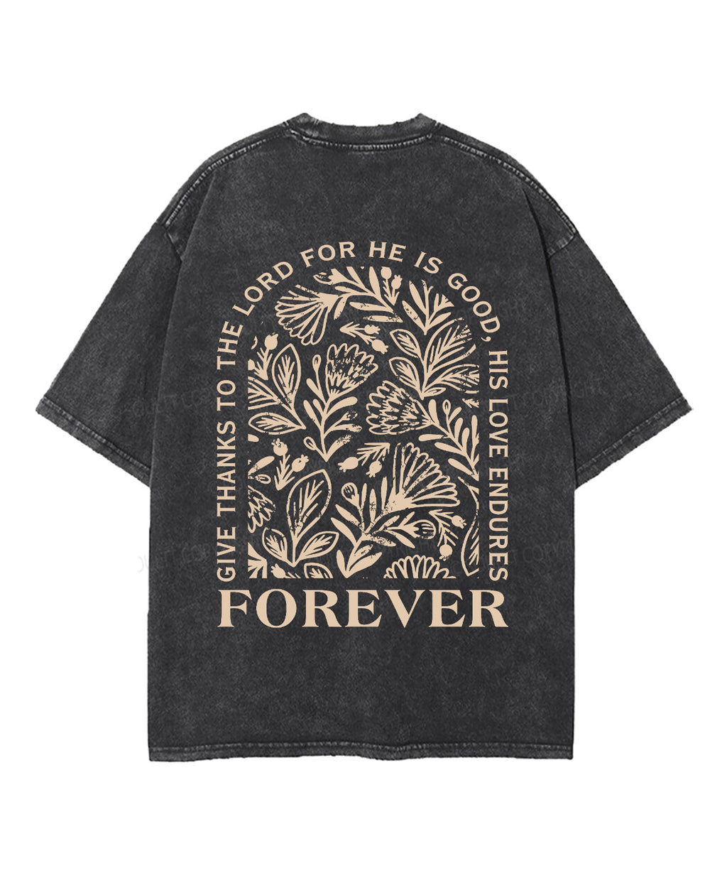 Give Thanks For The Lord Double Sided Unisex Washed Christian T-shirt Hoodie, Sweatshirt | CiraTrend.com (Image 3)