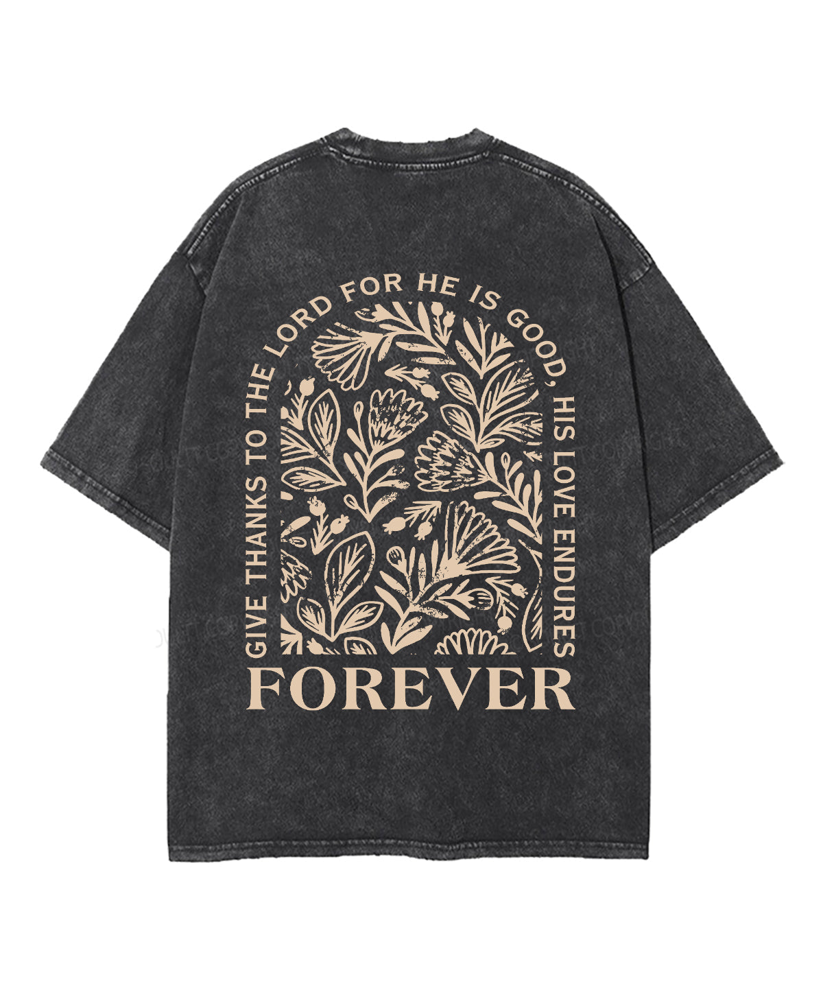 Give Thanks For The Lord Double Sided Unisex Washed Christian T-shirt Hoodie, Sweatshirt | CiraTrend.com (Image 3)