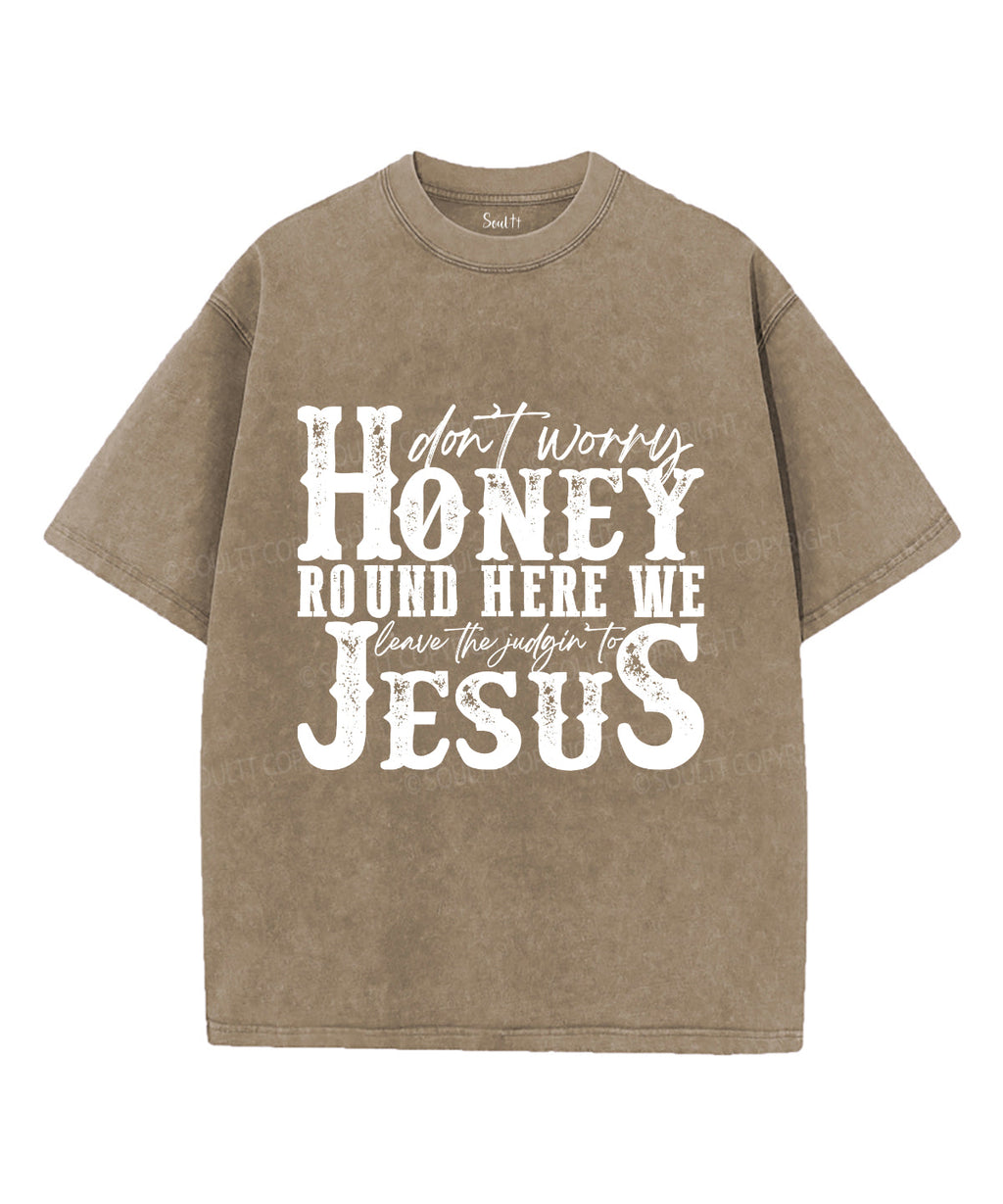 Leave the Judgin' to Jesus Unisex Washed Christian T-shirt Hoodie, Sweatshirt | CiraTrend.com (Image 5)