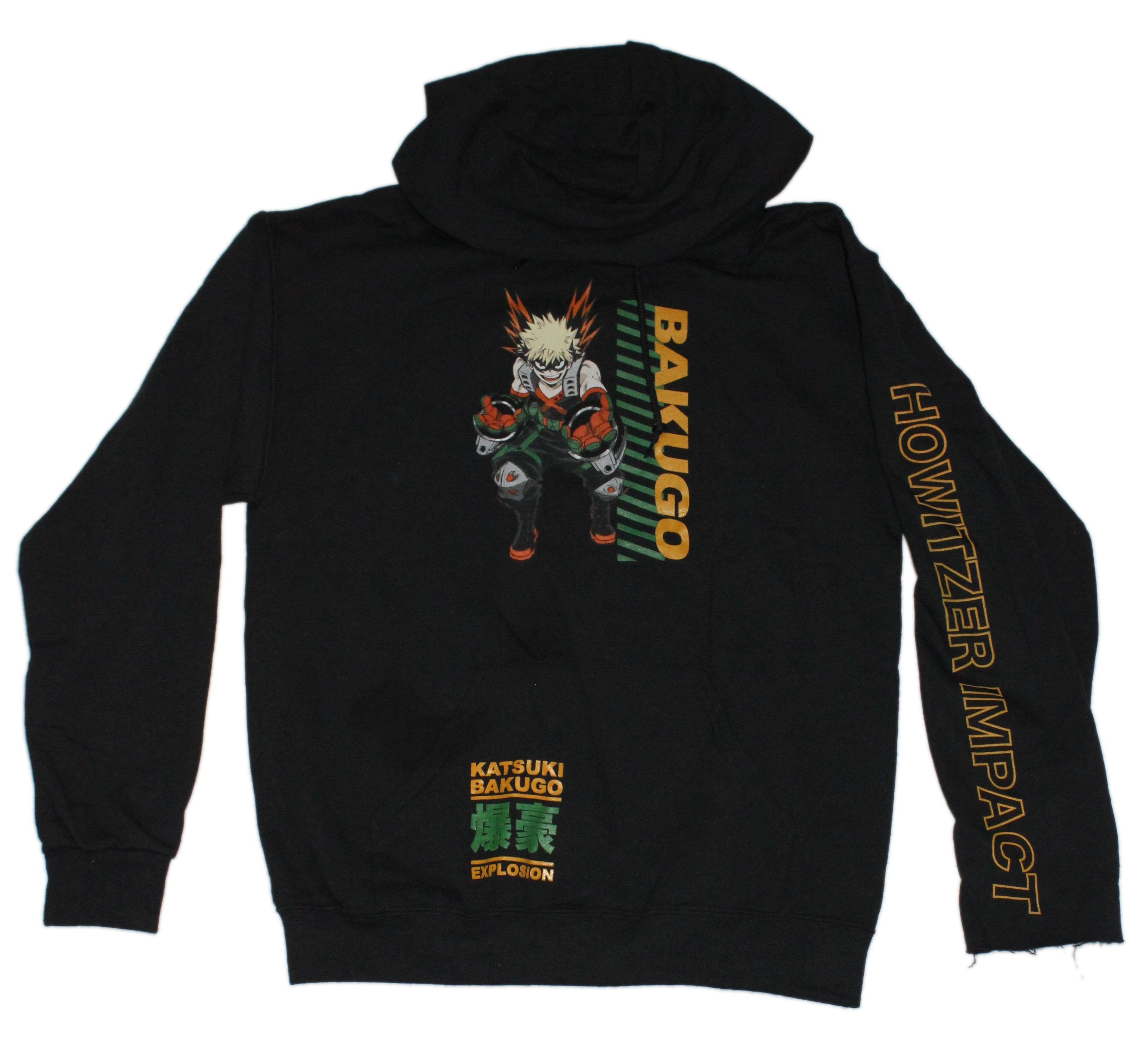 Black My Hero Academia Hoodie Ft  Katsuki Bakugo & Howitzer Impact T-Shirts, Sweatshirt | CiraTrend.com