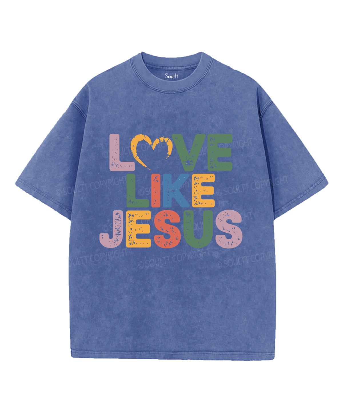 Love Like Jesus Unisex Washed Christian T-shirt Style006 Hoodie, Sweatshirt | CiraTrend.com (Image 4)