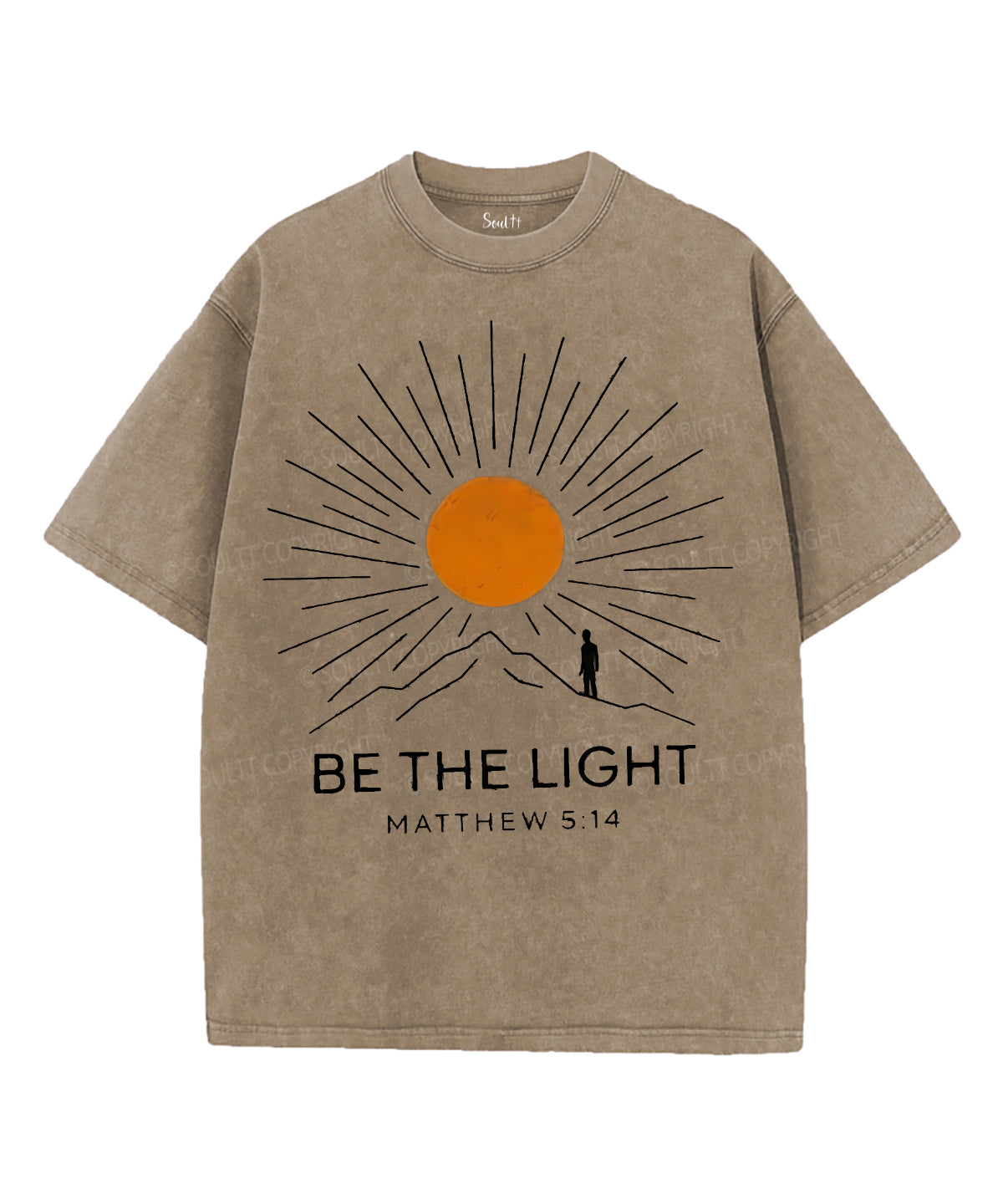 Be The Light Unisex Washed Christian T-shirt Style007 Hoodie, Sweatshirt | CiraTrend.com (Image 5)