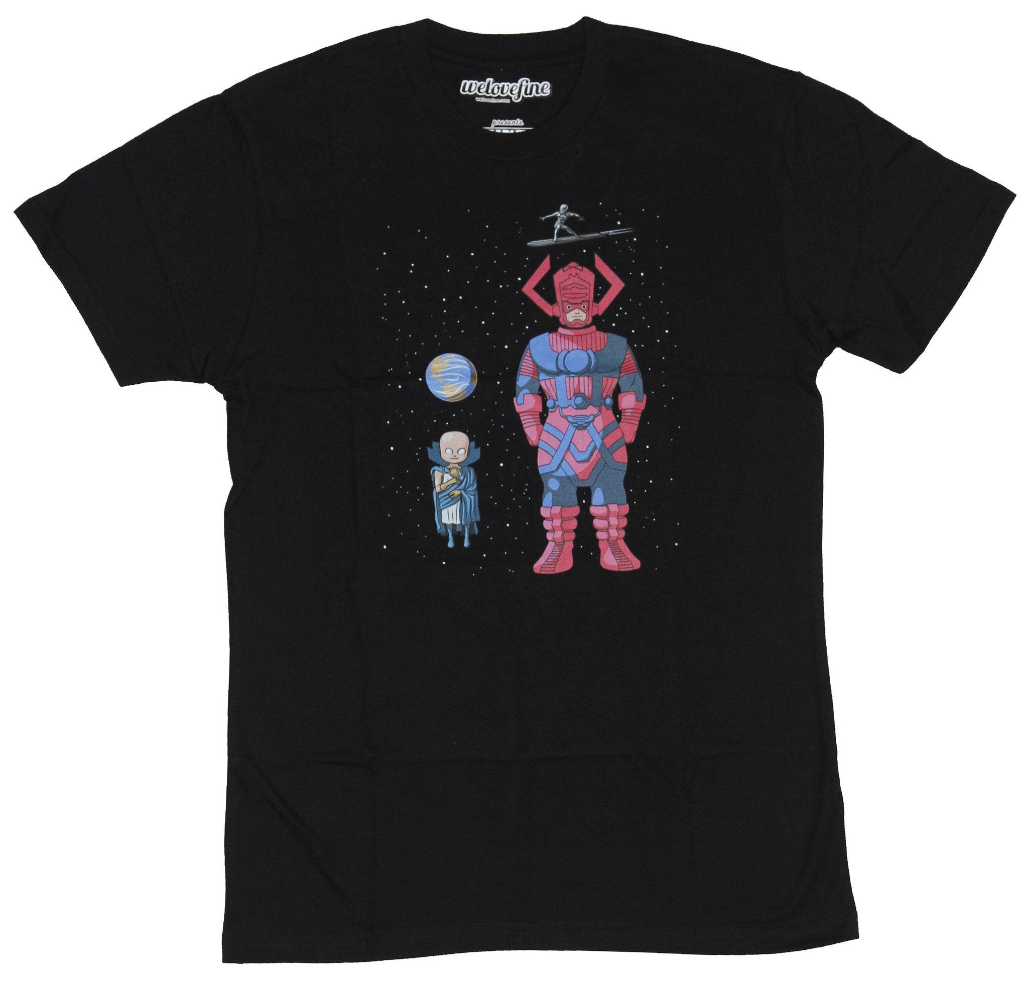 Silver Surfer  Mens T-Shirt - Cartoon Watcher Surfer & Galactus in Space Hoodie, Sweatshirt | CiraTrend.com