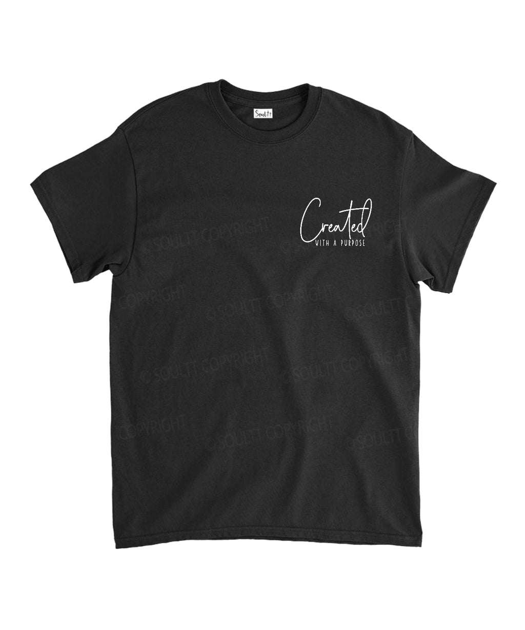 Created Purpose Double Sided Cotton Christian T-Shirts, Hoodie, Sweatshirt