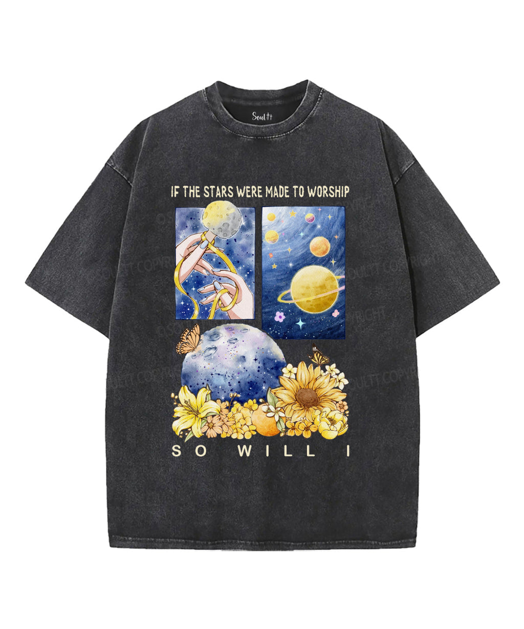 If The Stars Were Made For Worship Washed Christian T-shirt Hoodie, Sweatshirt | CiraTrend.com (Image 2)