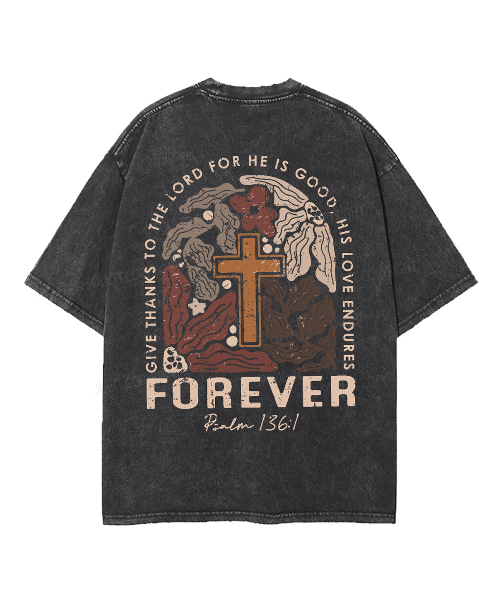 Give Thanks To The Lord Double Sised Washed Christian T-shirt Hoodie, Sweatshirt | CiraTrend.com (Image 3)