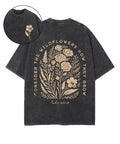 Consider The Wildflowers Double Sided Unisex Washed Christian T-shirt Hoodie, Sweatshirt | CiraTrend.com (Image 1)